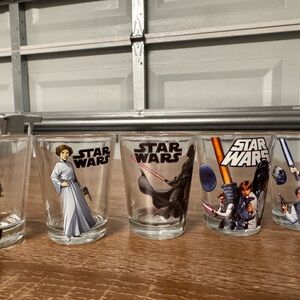 Star Wars Character Shot Glass Set - Clear and Multicolor